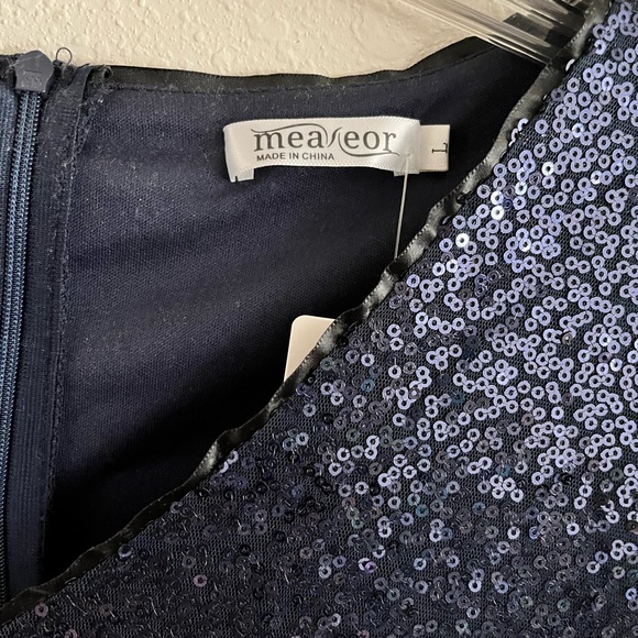 Dark Navy Cocktail Dress - Picture 3 of 4